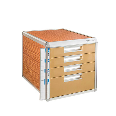 

Jinlongxing glosen four-layer lockable drawer type office desk file cabinet information cabinet storage cabinet wood grain color