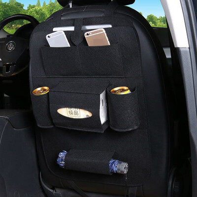 

Auto Car Organizer Backseat Bag Car-Styling Holder Multi-Pocket Seat Wool Felt Storage Container Hanging Box Car Storage for Kid