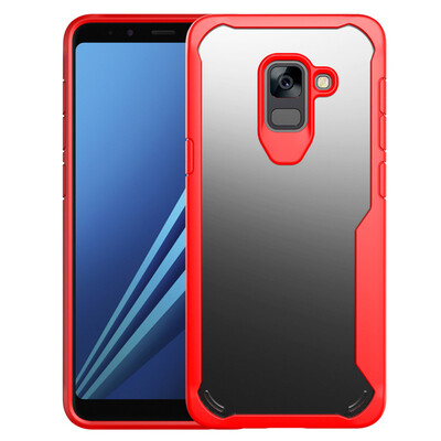 

Goowiiz роскошь телефон дело для Samsung Galaxy A8 Plus 2018 HD акрилового стекла TPU силикон предотвратить падение полная защита