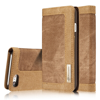 

Iphone 66S6 Plus6S Plus Luxury Canvas Villus Vintage Multi-function Wallet Card Clip Protection Cover Stand Phone case