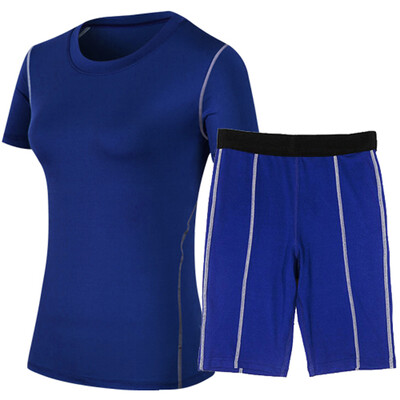 

A Suit Yoga Set Short T-Shirt Shorts Sportswear Gym Tracksuits Running Sets
