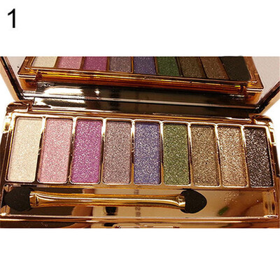 

NEW 9 Colors Shimmer Eyeshadow Palette & Makeup Cosmetic Brush Set
