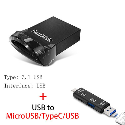 

SanDisk 31 USB Flash Drive 256GB 128GB 64GB 32GB 16GB Pen Drive Pendrive Flashdisk U Disk with MicroUSB TypeC Adapter