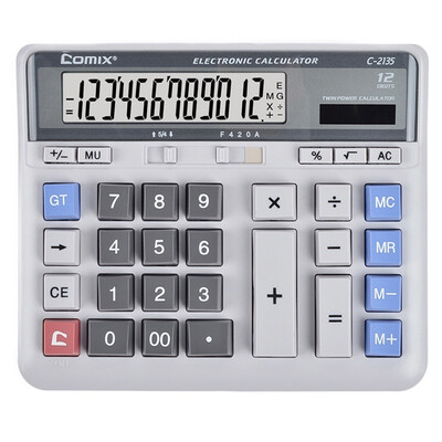 

COMIX 12 large computer keys office calculator solar power dual power supply new&old packaging random delivery C-2135