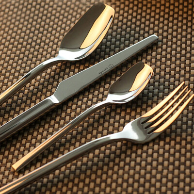 

Dior Lily Chef Series Black Handle Stainless Steel Cutlery Forks Four Pieces Set Gift Box