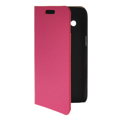 

MOONCASE Slim Leather Flip Wallet Card Pouch with Kickstand Shell Back Case Cover for Samsung Galaxy Core 4G G3518 Hot pink