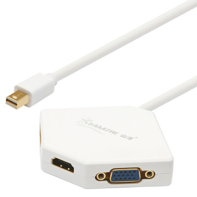 

Shanze (SAMZHE) ZJX-140 Mini DP to DVI converter Mini Displayport adapter cable MacBook lightning interface then TV white