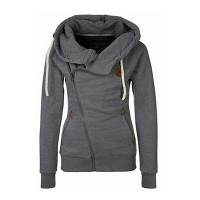 

CT&HF Women Fashion Leisure Fleece Sports Style Loose Zip Fleece Hot Selling Sweet Long-Sleeved Coat