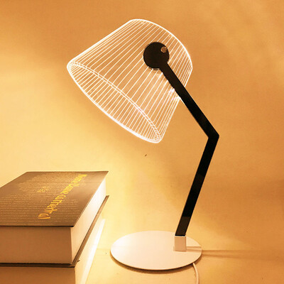 

JULELYS 4W USB 3D Creative Table Lamp Acrylic LED Owl Night Light Bedside Bedroom Decoration Office Desk Lamp Reading Light