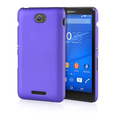 

MOONCASE Hard Rubberized Rubber Coating Devise Back Case Cover for Sony Xperia E4 Pueple