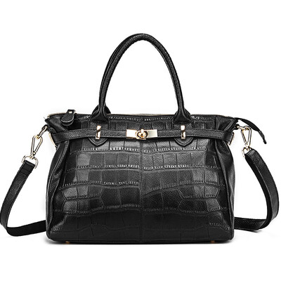 

2016 High quality women genuine leather handbag stone pattern ladies shoulder bag fashion tote bag