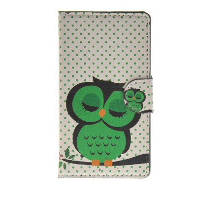 

MOONCASE Owl Pattern Leather Side Flip Wallet Card Slot Stand Pouch Case Cover for Microsoft Lumia 532