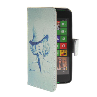 

MOONCASE Pattern Style Leather Side Flip Wallet Card Slot Pouch Stand Shell Back ЧЕХОЛ ДЛЯ Nokia Lumia 630