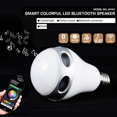 

Bluetooth Control Music Audio Speaker LED Color Bulb Light Lamp E27 RGB