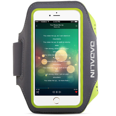 

Gagarin mobile phone arm bag wrist bag running bag arm with running arm bag arm bag Lycra patch skin green medium