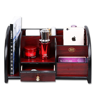 

TRNFA TN-708 Storage box Wooden pencil desk Office desk finishing racks Shelf cosmetics remote control storage supplies