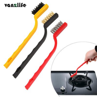 

Cntomlv gas stove cleaning wire brush kitchen tools metal fiber brush strong decontamination 3pcs a lot