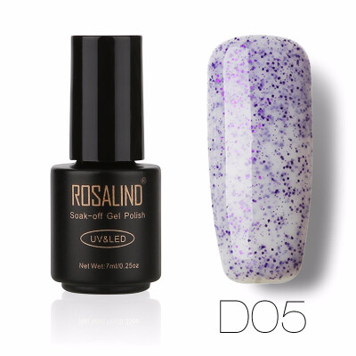 

ROSALIND Gel 1S Black Bottle 7ML Candy Bling D01-24 Gel Nail Polish Semi Permanent Nail Art UV LED Soak-Off Gel Varnish Manicure