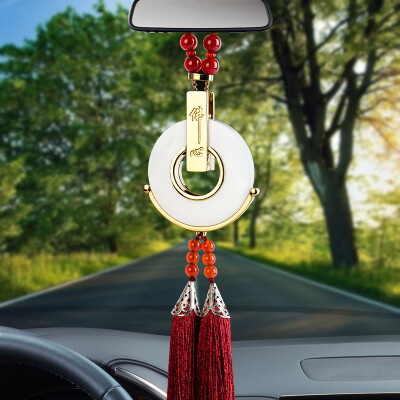 

Boliliang BLLP car pendant car decoration ornaments car white jade ornaments safety buckle jade pendant rearview mirror car with Buddha in my heart BL601 green