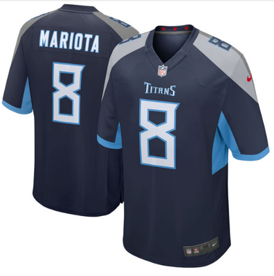 

Mens Tennessee Titans Marcus Mariota Nike Navy New 2018 Game Jersey