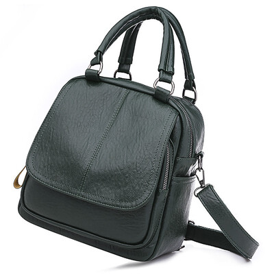 

Fashion New Leisure Women Soft Leather Shoulder Bag Multi-function Out Door Travel Bag Large Capacity PU Backpack Customization