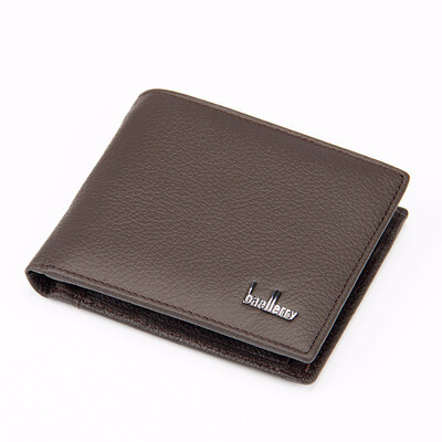 

Leisure European Mens Wallets Short Leather Purse Bag