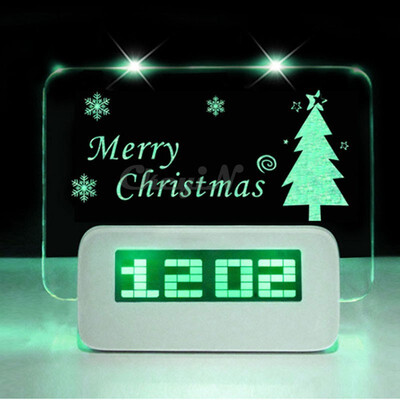 

Yixiukeji LED Fluorescent Message Board Digital Alarm Clock Calendar