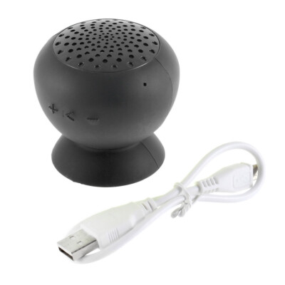 

Mini Waterproof Wireless Bluetooth Handsfree Mic Suction Speaker Shower Car mic Black