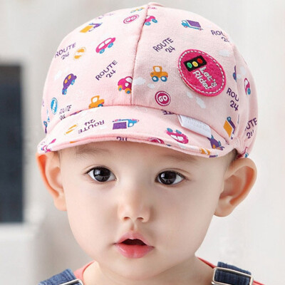 

Buebos Ninos Unisex Girl Boy Baby Korean Car Pattern printed Toddler Baseball Beanie Cap Hat Sunhat