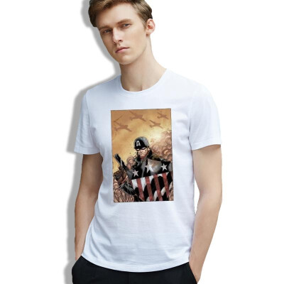 

T-shirt Men Avengers Ww2 Civil War Superhero Comics Captain America Man Tees Printed 100 Cotton Fashion O-neck Tees