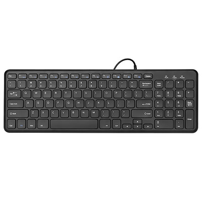 

BOW HW156S-A Mute Ultra-Thin USB Wired Keyboard for OfficeGame