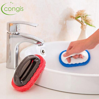

Cntomlv hot sale 1PC Strong Decontamination Handle Bath Brush Magic Tiles Brush Kitchen Supplies Wash Pot Sink Clean Sponge