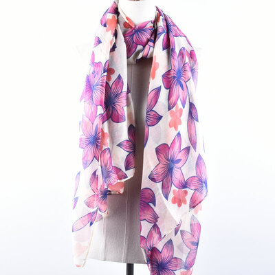 

Guttavalli Nice Women Soft Flowers Long Shawl Summer Chevron Печать Шарф Вискозные полоски Геометрические тощие обертки