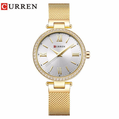 

CURREN 9011 Watch Women Casual Fashion Quartz Wristwatches Crystal Design Ladies Gift relogio feminino