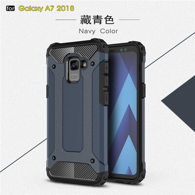 

Goowiiz Phone Case For Samsung Galaxy A8 Plus 2018A7 2018 King Kong Armor Fashion Bumper PC TPU Prevent falling