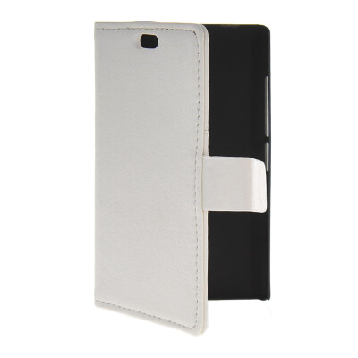 

MOONCASE Slim Leather Flip Wallet Card Pouch with Kickstand Shell Back Case Cover for Nokia X2 White