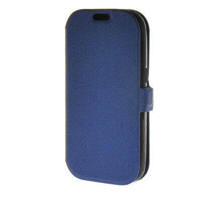 

MOONCASE Cross pattern Flip Pouch Leather Wallet Slim Stand Case Cover for Samsung Galaxy Ace 4 SM-G357 SM-G357FZ Dark blue