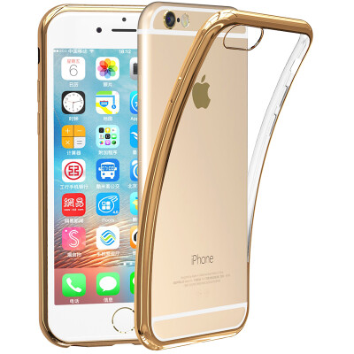 

BIAZE Apple 6 / 6s phone case iPhone6 ​​/ 6s protective cover plating TPU all-inclusive anti-drop transparent soft shell JK112-champagne gold