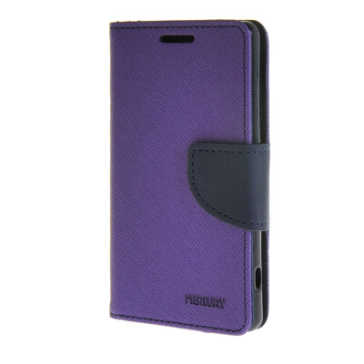 

MOONCASE Splice Color Leather Wallet Flip Card Slot Bracket Back Case Cover for Sony Xperia Z4 Compact (Mini) Purple