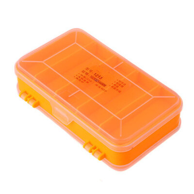 

2018 New Transparent Double Layer 13 Grid Tool Box PP Plastic Impact Resistance Screw Parts Storage Box Container Tool box