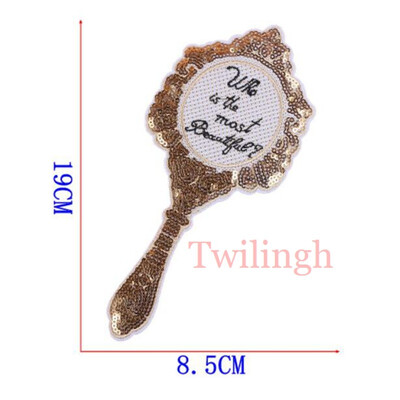 

1Pcs Big Patches Brand Shine Sequin 3D Sticker Stickers Wing Rose Embroidery Motif Applique Garment Kids Women DIY Clothes Badge