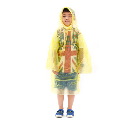 

Square Men&women disposable raincoat poncho thin outdoor camping hiking tourism drifting travel hiking portable raincoat children yellow 5 piece
