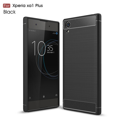 

Goowiiz Phone Case For Sony Xperia XA1XA1 Plus Fashion Slim Carbon Fiber TPU Soft Silicone Prevent falling