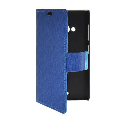 

MOONCASE Slim Leather Side Flip Wallet Card Slot Pouch with Kickstand Shell Back чехол для Nokia Lumia 535 Blue