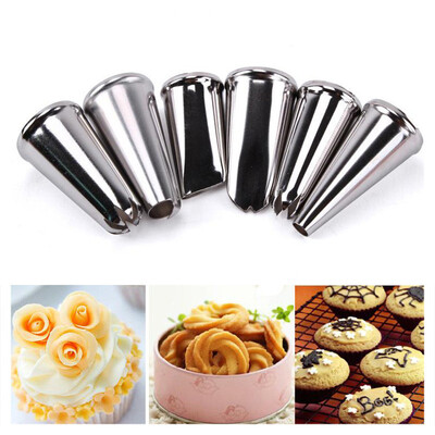 

mymei 6PCS Cake Icing Piping Nozzles Tips Fondant Cupcake Sugarcraft Decorating