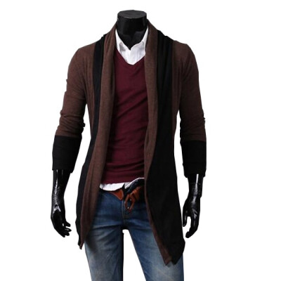 

Zogaa New Men's Cardigan Medium Length Casual Slim