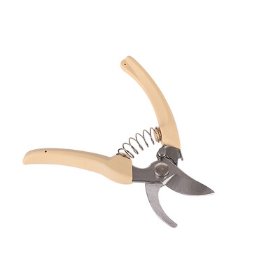 

Ke Di Shi beige pruning shears gardening scissors imported SK5 steel 7 inch pruning scissors flower branches branches fruit branches potted gardening pruning shears