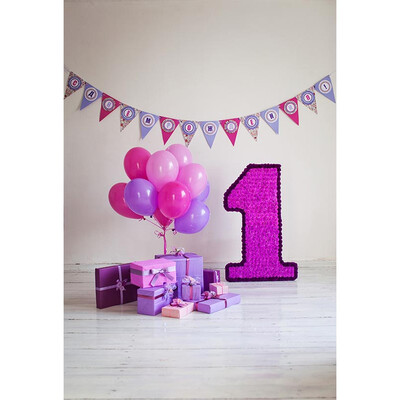 

1st Birthday Background 57FT Vinyl Fabric Cloth Digital Printing Photo Studio Backdrop -3062