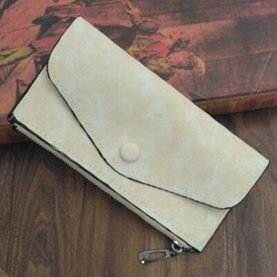 

New wallet long fashion frosted buckles large capacity purse creative purse wallet