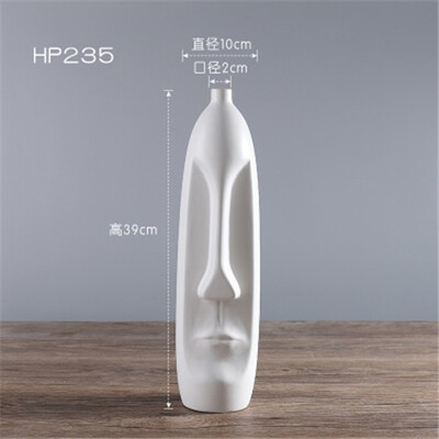 

Nordic creative abstract Human Face Decoration figurines ceramics flower vase home decorations accessories crafts